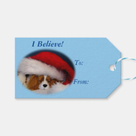 "Ik geloof" Blenheim Cavalier Gift Labels Cadeaulabel