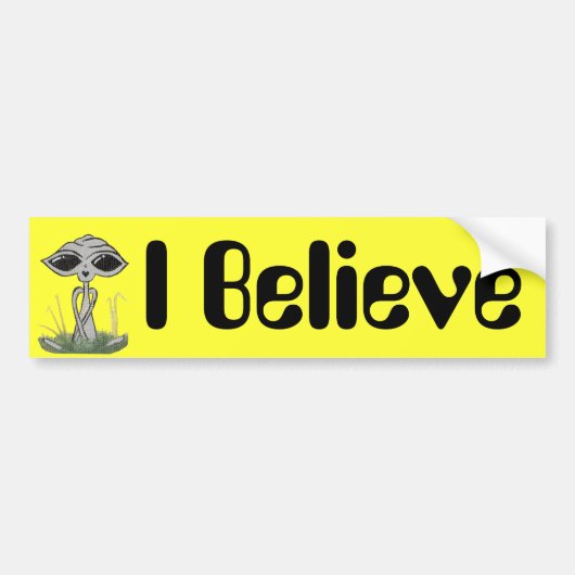 Ik geloof buitenaardse bumpersticker (Voorkant)