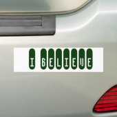 ik geloof bumpersticker (Op auto)