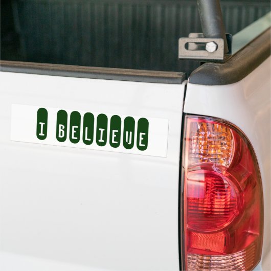 ik geloof bumpersticker (Op Truck)