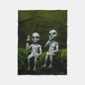 IK GELOOF. Cute Alien Blanket Fleece Deken (Voorkant)