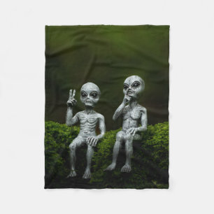 IK GELOOF. Cute Alien Blanket Fleece Deken