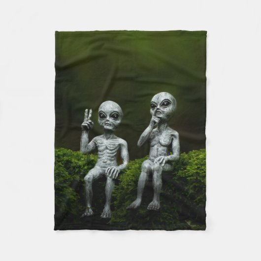 IK GELOOF. Cute Alien Blanket Fleece Deken (Voorkant)