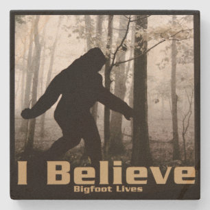 Ik geloof dat Bigfoot leeft Stenen Onderzetter