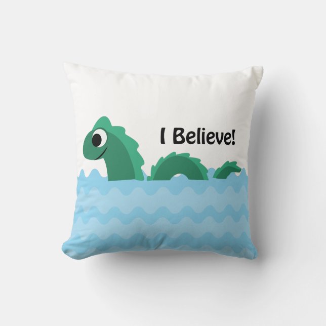 Ik geloof dat Champ de ChamPlain Monster is Kussen (Voorkant)