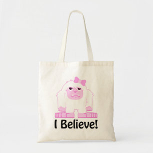 Ik geloof dat Cute Cartoon Girl Yeti Tote Bag