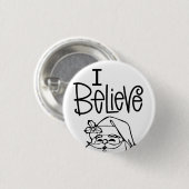 Ik geloof dat de kerstkerstkerstman ronde button 3,2 cm (Voorkant /achterkant)