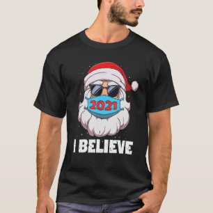 Ik geloof dat de kerstman in het gezicht van de so t-shirt