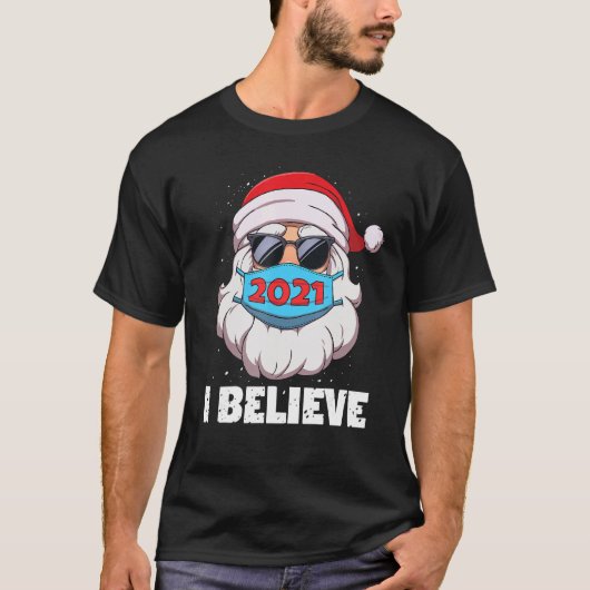 Ik geloof dat de kerstman in het gezicht van de so t-shirt (Voorkant)