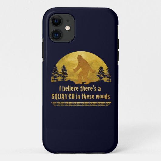 Ik geloof dat er een SQUATCH is in deze bossen Case-Mate iPhone Case (Achterkant)