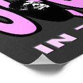 Ik geloof dat er een SQUATCH is - roze Lady versie Poster (Hoek)