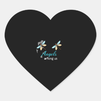 Ik geloof dat er engelen onder ons zijn Libelle T- Hart Sticker