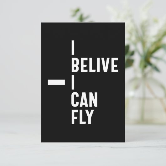 Ik geloof dat ik Inspirerend ondernemer Gif kan vl RSVP Kaartje (Staand voorkant)