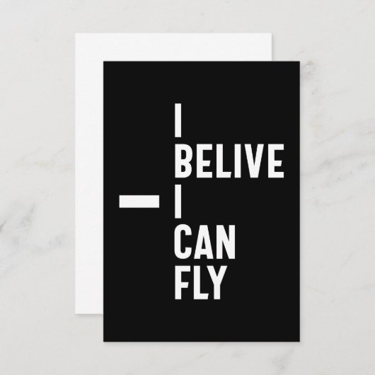 Ik geloof dat ik Inspirerend ondernemer Gif kan vl RSVP Kaartje (Voorkant / Achterkant)