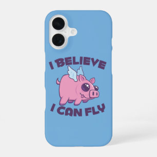 Ik geloof dat ik kan vliegen Cute Kawaii Biggetje iPhone 16 Hoesje
