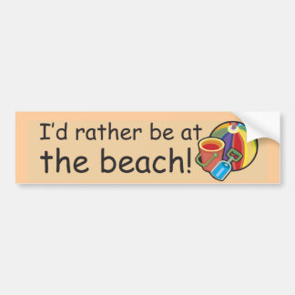 Ik Geloof Dat Ik Liever Aan Het Strand Ben Bumpersticker