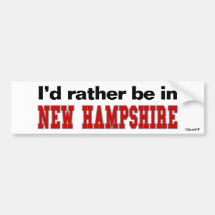 Ik Geloof Dat Ik Liever In New Hampshire Ben Bumpersticker