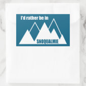 Ik Geloof Dat Ik Liever In Snoqualmie Washington M Rechthoekige Sticker (Tas)