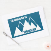 Ik Geloof Dat Ik Liever In Snoqualmie Washington M Rechthoekige Sticker (Envelop)