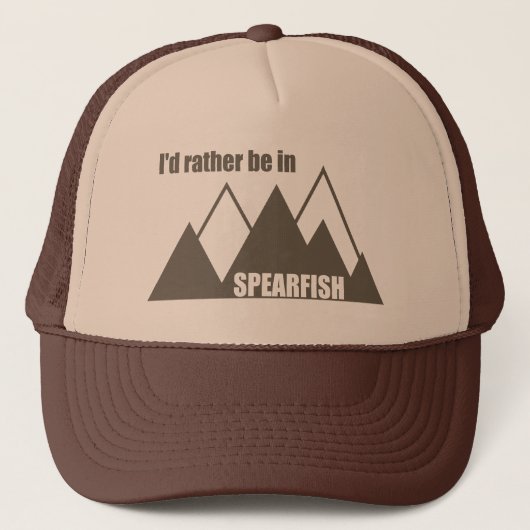 Ik Geloof Dat Ik Liever In Spearfish South Dakota Trucker Pet (Voorkant)
