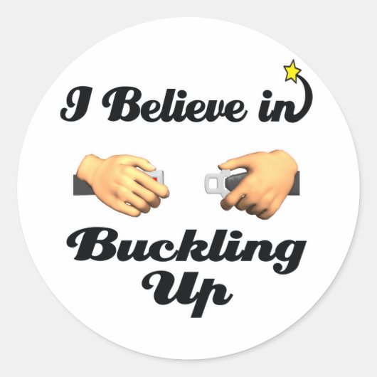 ik geloof dat ik moet opscheppen ronde sticker (Voorkant)