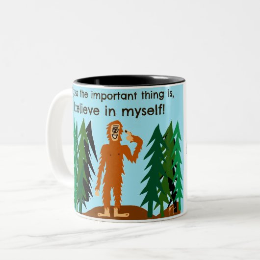 Ik geloof dat koffie-Mok Tweekleurige Koffiemok (Voorkant links)