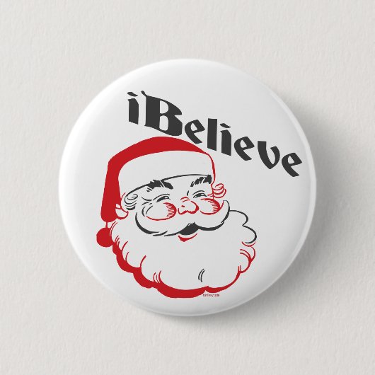 Ik geloof dat Santa Buttonnen Ronde Button 5,7 Cm (Voorkant)