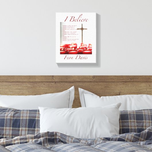 IK GELOOF GEDICHT CANVAS PRINT (Insitu (Slaapkamer))