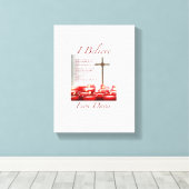 IK GELOOF GEDICHT CANVAS PRINT (Insitu (Houten vloer))