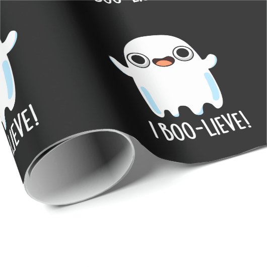 Ik geloof grappig positief Ghost Pun Dark BG Cadeaupapier (Rol Hoek)