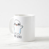 Ik geloof grappig positief Ghost Pun Koffiemok (Voorkant links)