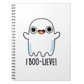 Ik geloof grappig positief Ghost Pun Notitieboek (Voorkant)