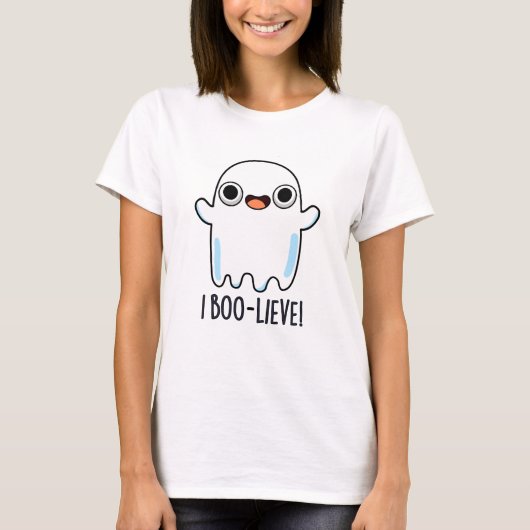 Ik geloof grappig positief Ghost Pun T-shirt (Voorkant)