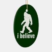 Ik geloof - groen en wit keramisch ornament (Rechts)