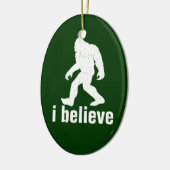 Ik geloof - groen en wit keramisch ornament (Links)