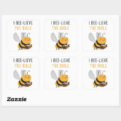 IK GELOOF HET BIBLE Gospel Kinder Christelijke gel Vierkante Sticker (Vel)