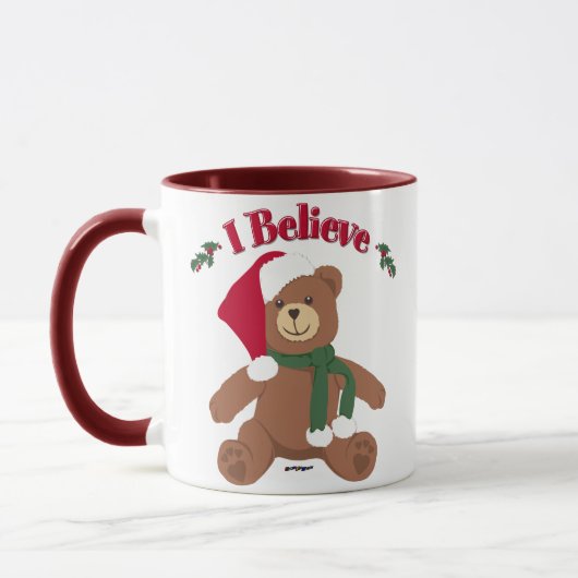 Ik geloof het! KerstTeddy Bear Mok (Links)