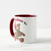 Ik geloof het! KerstTeddy Bear Mok (Voorkant links)