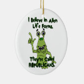 Ik geloof in Alien Life Forms, Republikeinen Alien Keramisch Ornament (Rechts)