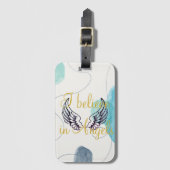 Ik geloof in Angels Abstract Terug Bagagelabel (Voorkant (verticaal))