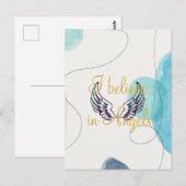 Ik geloof in Angels Abstract Terug Briefkaart (Voorkant / Achterkant)