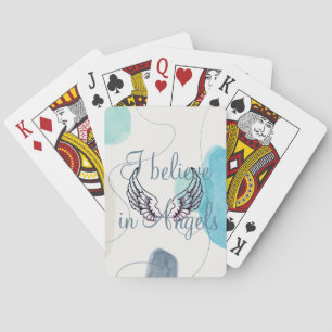 Ik geloof in Angels Abstract Terug Pokerkaarten