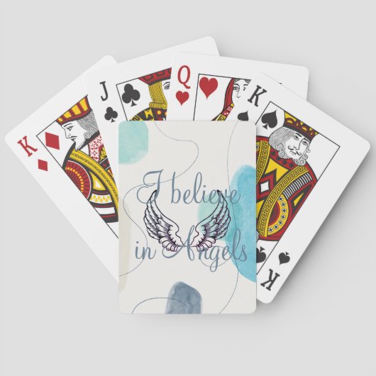 Ik geloof in Angels Abstract Terug Pokerkaarten (Achterkant)