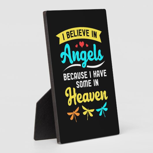 Ik geloof in Angels en libellen Fotoplaat (Zijkant)