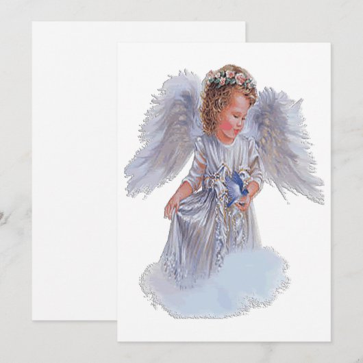 Ik geloof in Angels Feestdagenkaart (Voorkant / Achterkant)