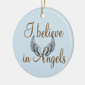 Ik geloof in Angels Memorial Keramisch Ornament (Links)