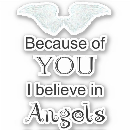 Ik geloof in Angels Sticker (Voorkant)