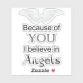 Ik geloof in Angels Sticker (Vel)