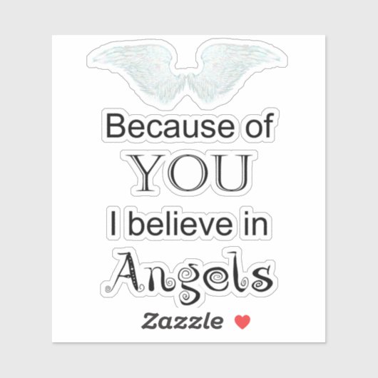Ik geloof in Angels Sticker (Vel)