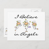 Ik geloof in Angels T-shirts en cadeautjes Briefkaart (Voorkant / Achterkant)